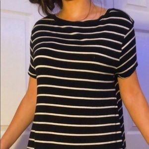 black and white stripped thin dress!